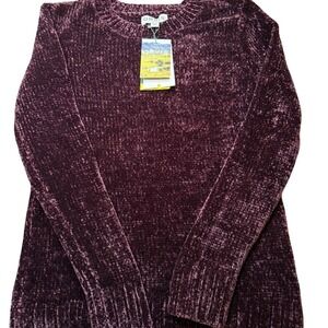 NWT Orvis Womens S Plum Chenille Sweater Soft Spring Layer Coastal Travel Office